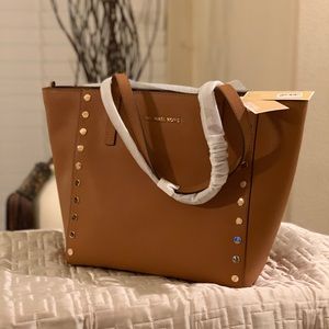 Michael Kors Rivington stud medium tote; acorn